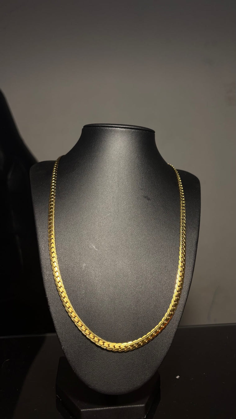 Cadena Cubana + Dije a Elección | Baño Oro 18K