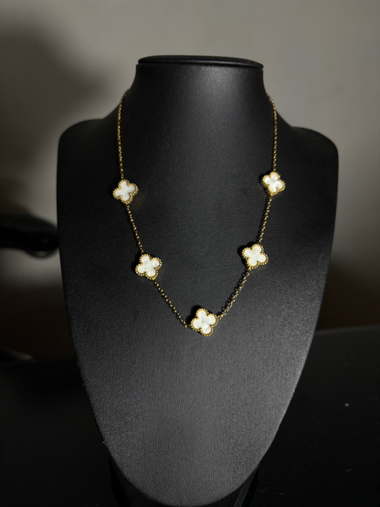 Cadena Van Cleef Blanca real - FORJA GOLD