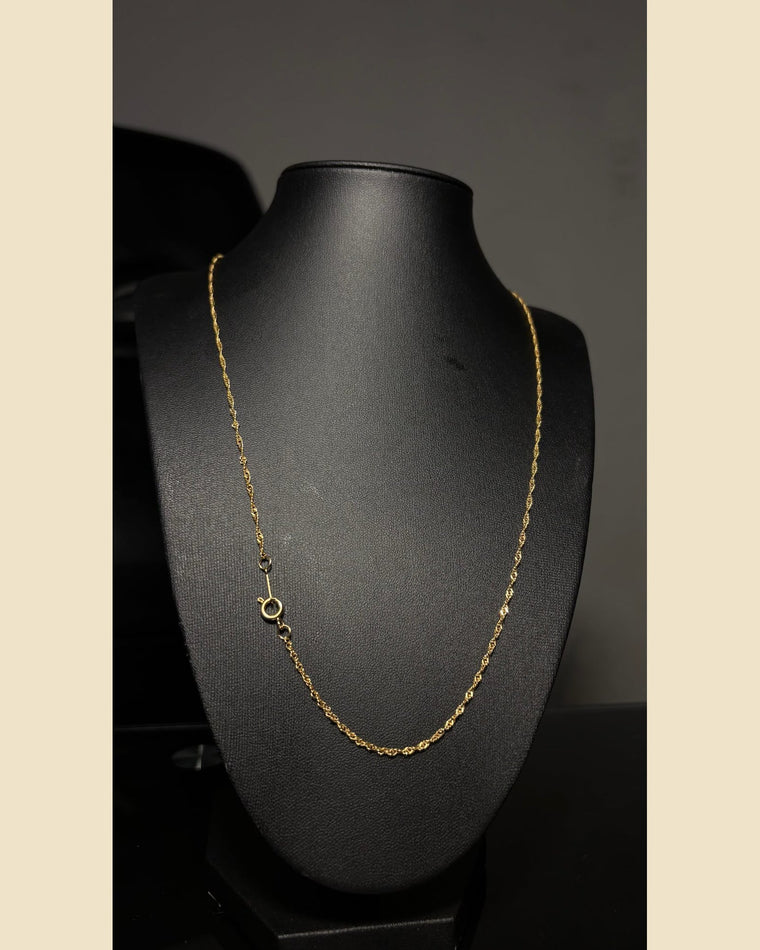 Cadena Singapur + Dije a Elección | Baño Oro 18K